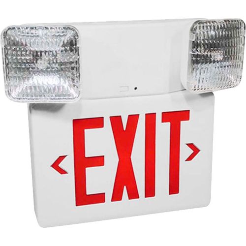 NIB Progress Lighting PE003-30 Red LED Exit Sign Integral Emergency Battery Pack