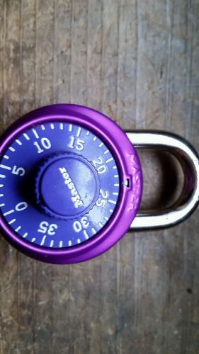 Master Lock 1530DCM Numeric Combination Padlock, Steel Shackle, Purple