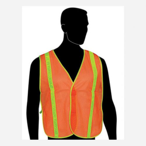 440100 safety vest with hi viz pvc stripes orange for sale