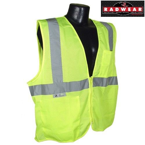 Radians sv2zgm - economy class 2 hi-vis lime safety mesh vest w/ zipper 24 units for sale