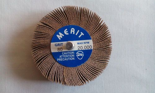 MERIT Mini Grind-O-Flex Abrasive 3&#034; Flap Wheel 80 Grit 20 RPM 20,000