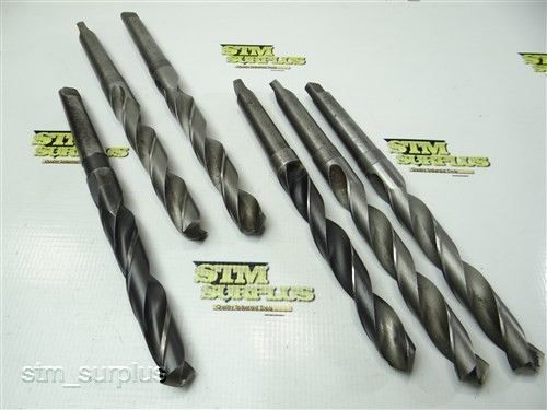 Nice lot 6 hss morse taper shank twist drills 25/32&#034; with 2mt standard for sale