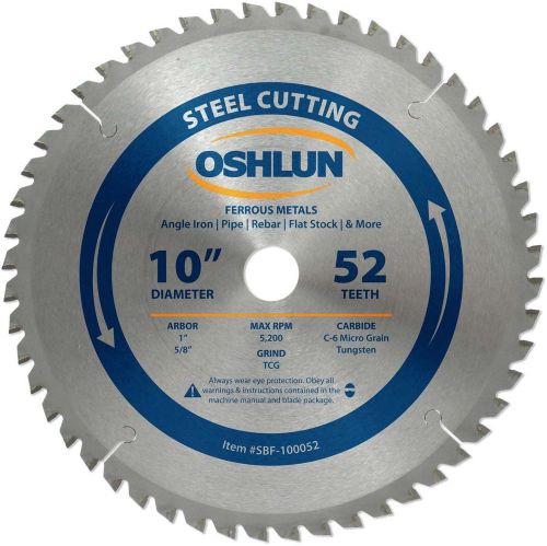 Oshlun sbf-100052 10&#034; / 52 teeth  steel &amp; ferous metal saw blade evolution + for sale