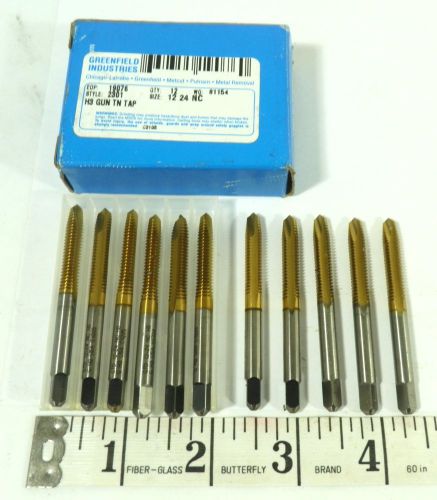 11 Greenfield #19076 Spiral Point Taps #12-24UNC, 2-3/8&#034; Long, 2-Flute~ (Loc5)