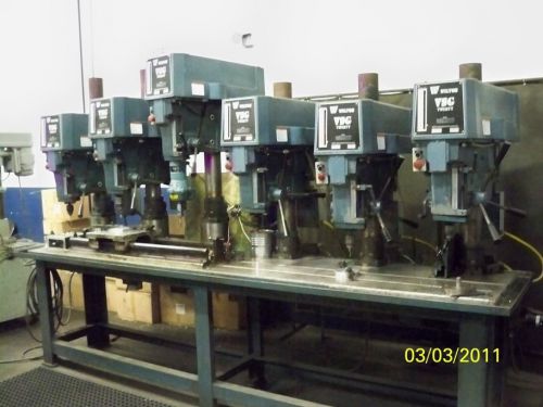 Wilton multi spindle drilling and tapping machine all 6 drills are wilton vsg20 for sale
