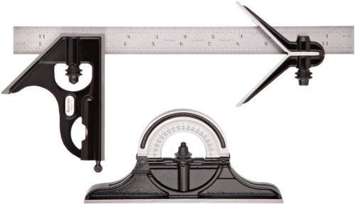 Starrett 434-12-16r forged, hardened square, center and reversible protractor for sale