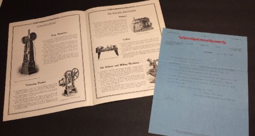 4 Page Flyer &amp; Letterhead Motch Merryweather Cincinnati Machinery 1912