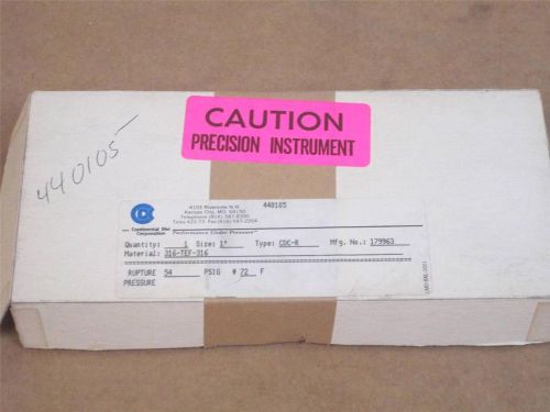 Continental Disc Corp.  179963   1&#034; Type CDC-R Composite Type Rupture Disc