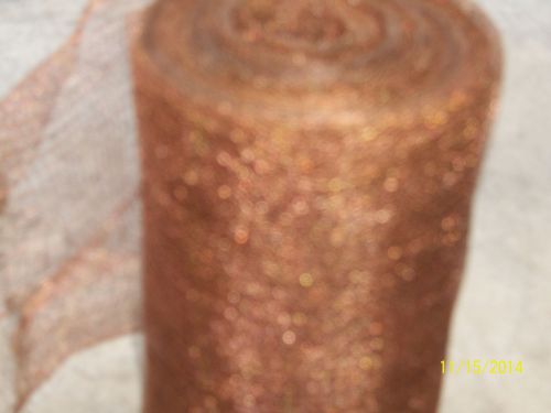 copper  woven cloth  material  12 &#034; x 50ft