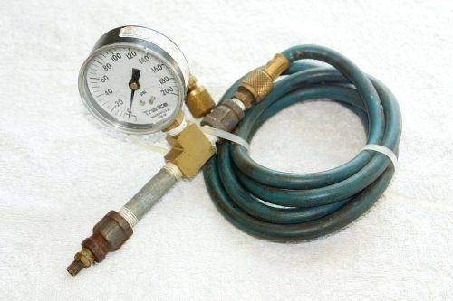 Trerice Gauge 200psi and Ritchie Yellow Jacket Hose 6ft 500 max psi