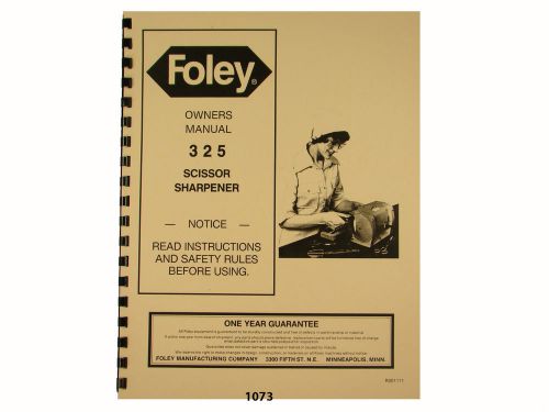 Foley belsaw  model 325 scissor sharpener *1073 for sale