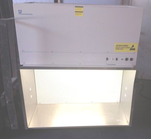 Thermo forma scientific model 1849 clean bench, 4 foot laminar flow hood w/stand for sale