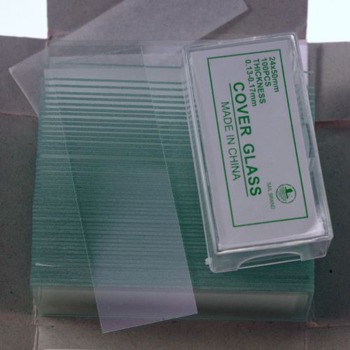 microscope slides clear x50 &amp; cover glass slips 24x50 new x200 free shipping
