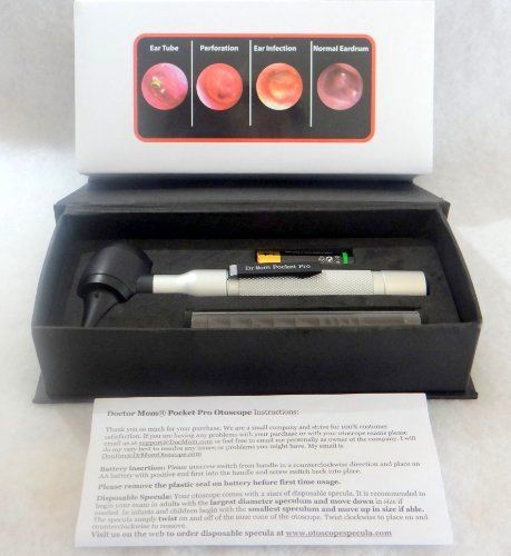 4th Generation Dr Mom LED POCKET Otoscope with Protective Foam Lined Case