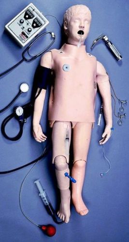 New simulaids deluxe child crisis™ manikin with arrhythmia tutor-#lf03617u for sale
