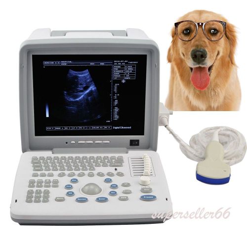 Veterinary portable digital ultrasound scanner 3.5mhz convex probe external 3d for sale