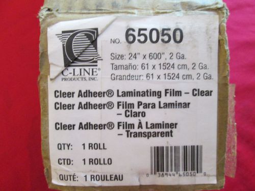 C-Line Clear Adheer - Laminating Film - CLEAR - 1 Roll 24&#034;x600&#034; 2ga.