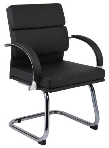 B9409 boss black caressoftplus executive series mid back office guest chair for sale