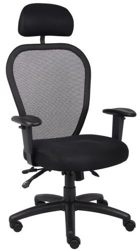 B6008-hr boss mesh office chair with 3 paddle mechanism with headrest for sale