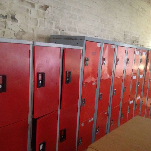 Row of Compartment Metal Storage Lockers