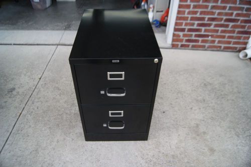 OfficeMax Two-Drawer File Cabinet, Legal Size, Black
