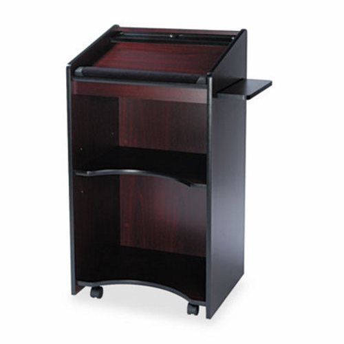 Safco Executive Mobile Lectern, 25-1/4w x 19-3/4d x 46h, Mahogany (SAF8918MH)