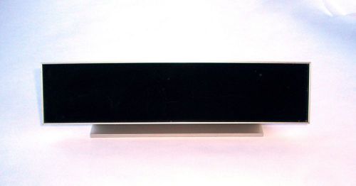 Desk nameplate holder  brushed metal