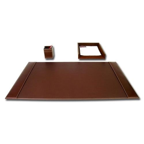 Dacasso Rustic Brown Leather 3-Piece Desk Pad Kit - DACD3237 - 3 / Kit