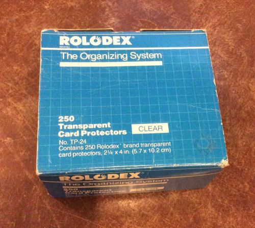 Rolodex Transparent Protectors No. TP-24 Clear Sleeves ~175 Size 4&#034; x 2.25&#034;