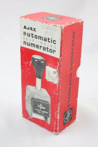 Ajax Automatic Self Inking Numerator Model 68  Wheels In Box