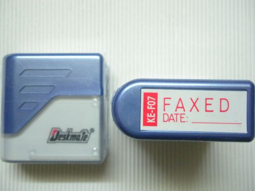 Deskmate Pre-inked stock stamp RED (KE-F 07  FAX DATE)