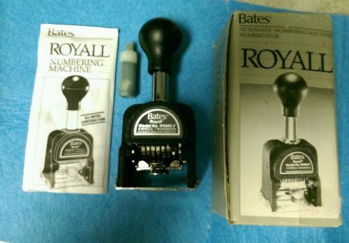 Bates Royall Automatic Numbering Machine RNM6-7 in box