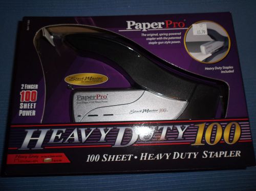 PaperPro® Heavy-Duty Stapler,100-Sheet Capacity, 2 finger power Black/Silver NWT