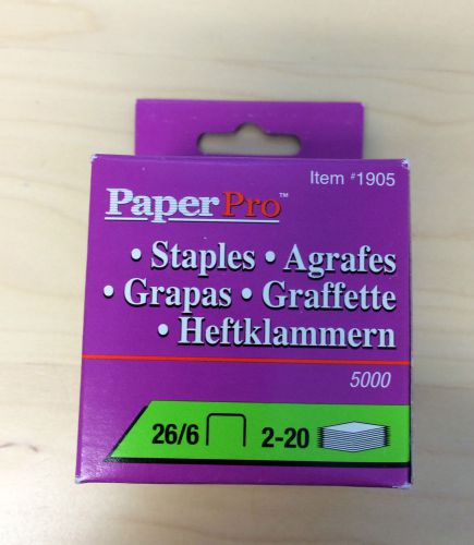 ACCENTRA PAPER PRO ITEM # 1905 - STAPLES 26/6- 2-20 PAPERS - 5000- 1 BOX