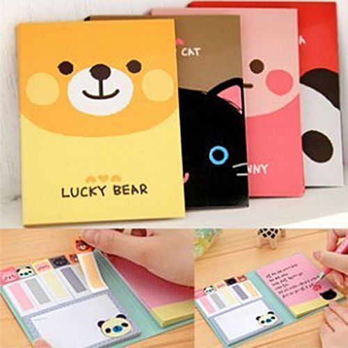 Animals Cartoon Sticker Post-It Bookmark Point Memo Flags Sticky Notes Notepads
