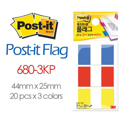 3M Post-it Flag 680-3KP Bookmark Point Sticky Note Removable Index Tabs post it