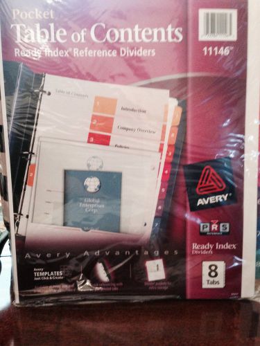 Avery 8 multi-color tabs ready index dividers for sale