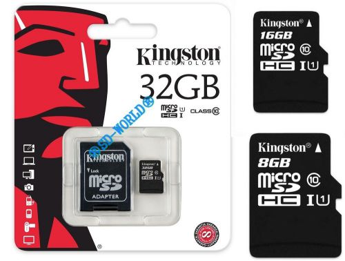 KINGSTON 8GB 16GB 32GB MICRO SD MICRO SDHC CLASS10