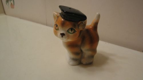 Single Salt or pepper Orange Tiger Stripe CAT KITTEN Graduation cap Japan Shaker