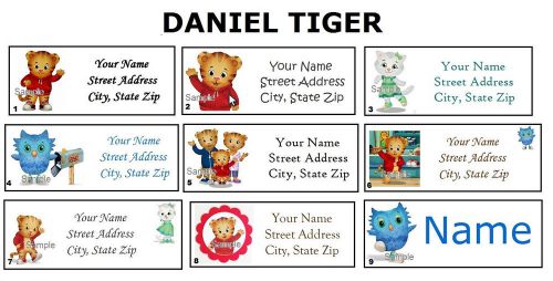 *CUTE * Daniel Tiger Address and Name Labels Party Stickers