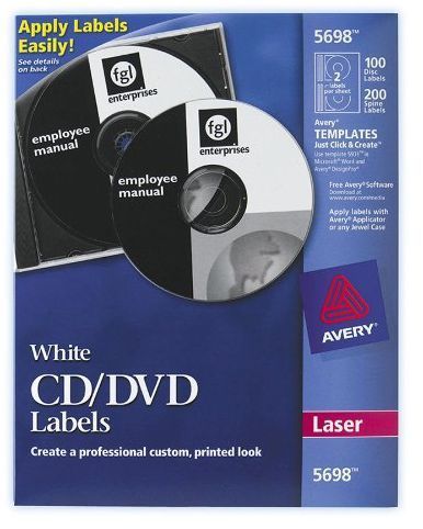 Cd Labels For Laser Printers White Disc Labels Spine Labels 5698