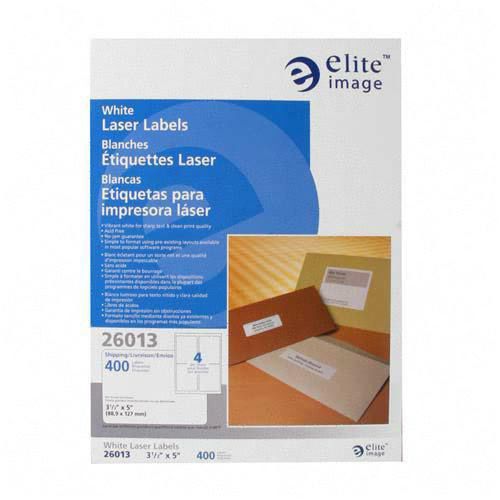Elite Image Label Laser 3 1/2x5 White. Sold as 1 Pack