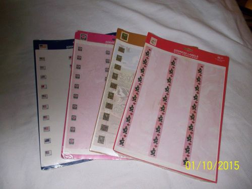 Lot of 4 packs assorted address labels made by hallmark 4 us postal service new for sale