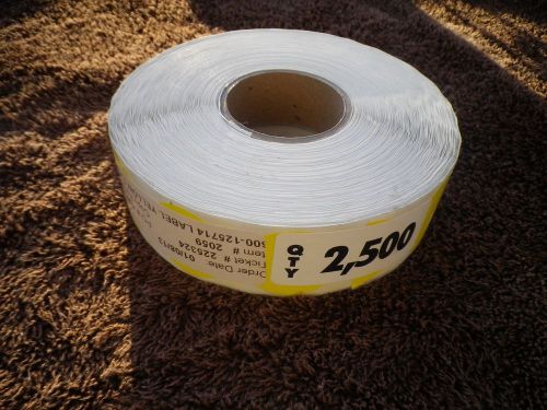 1.25&#039;&#039; Round Yellow Color Coding Labels-2500 Dot Stickers