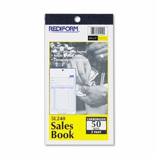 Rediform Sales Book, 3-5/8 x 6 3/8, Carbonless Duplicate, 50 Sts/Book (RED5L240)