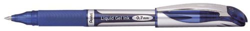 Energel Deluxe Liquid Gel Pen Medium Line Metal Tip Blue Ink Box Bl57-c