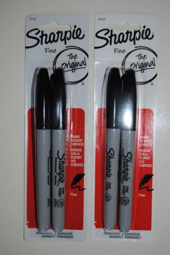 The Original No Bleed, No Smear, Sharpie Fine Point, Black, 2 Packages - 30162