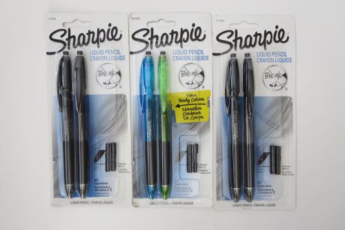 Lot of 3 Sharpie Liquid Pencil - 2 Pack (6 pencils total) - 1770244 &amp; 1801865