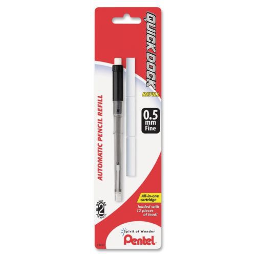 Pentel Quick Dock Mechanical Pencil Refill - 0.50 Mm - Hb - Gray - 1 (qdr5le3bp)
