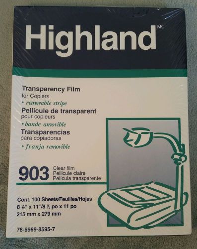 3M HIGHLAND TRANSPARENCY FILM 903 with Removeable Stripe - FACTORY SEALED
